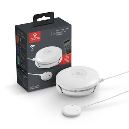 globe electric - Wi-Fi Smart Water Leak Sensor - White