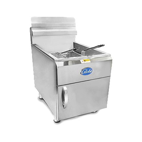 Globe GF30G 30 lb. Natural Gas Countertop Fryer - 53,000 BTU