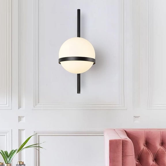 Globe Glass Wall Sconce Modern Mid Century Wall Sconces Lighting Fixture Indoor Wall Lamp, Nordic Vanity Wall Light E27 Headboard Lamps for Living Room Bedroom Hotel