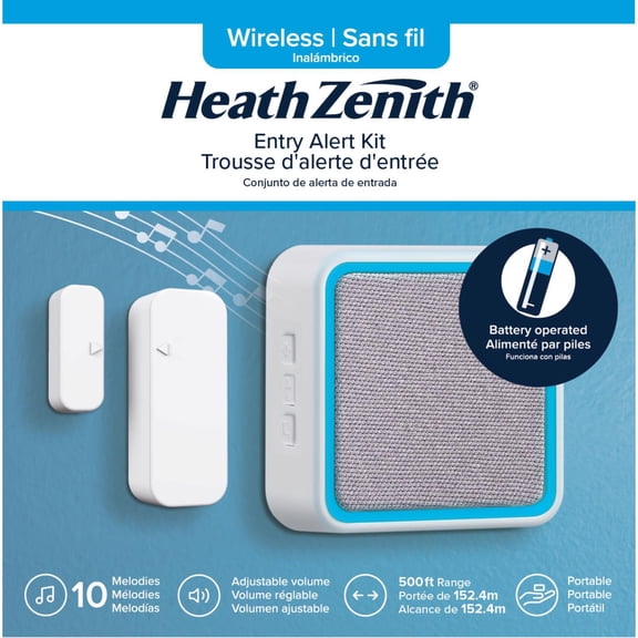 Heath Zenith Gray/White Plastic Wireless Entrance Alert