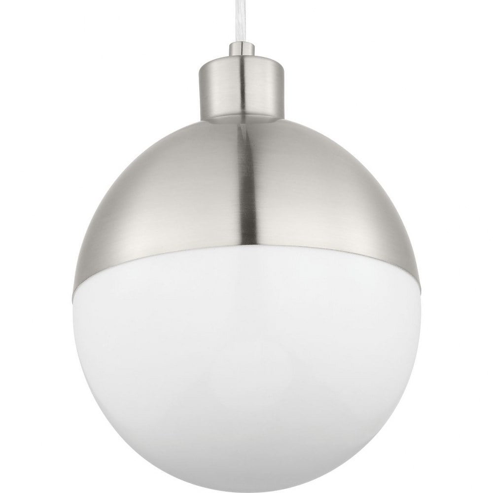 Classic Globe Brushed Nickel 9.75" LED Pendant Light
