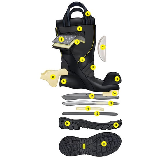 Globe Men's SUPRALITE 14" Pull-On Structural Firefighting Boot
