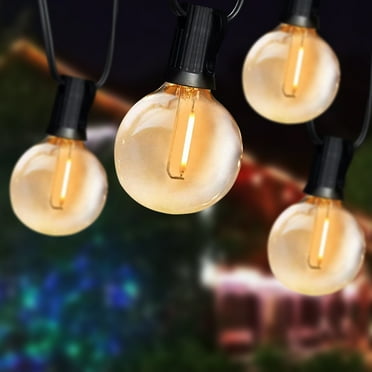 Globe Outdoor String Lights, 25 FT Patio Lights with 27 G40 Shatterproof LED Bulbs (2 Spare), Waterproof Hanging Lights String for Outside Backyard, Porch, Deck, Party