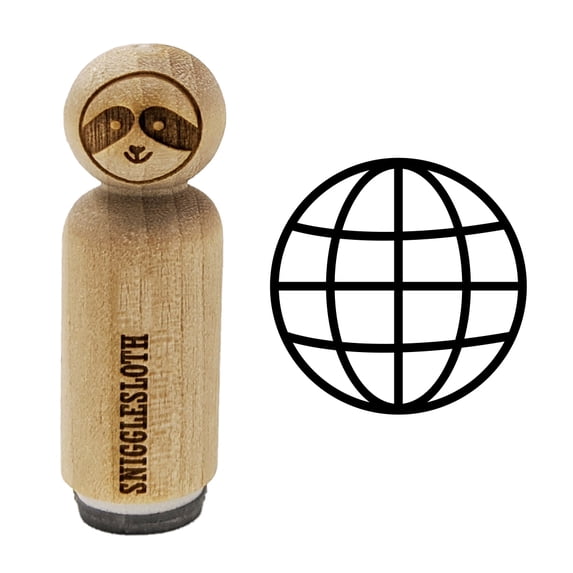 Globe Planet Earth Symbol Rubber Stamp for Scrapbooking Crafting Stamping - Mini 1/2 Inch