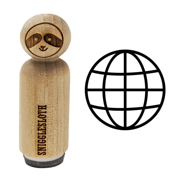Globe Planet Earth Symbol Rubber Stamp for Scrapbooking Crafting Stamping - Mini 1/2 Inch