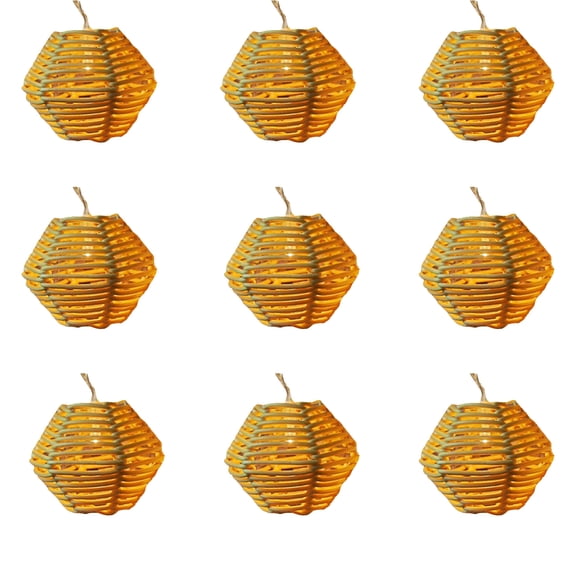 Globe Rattan String Lights Heart Rattan String Lights - 10ft 15 Lights Indoor Outdoor Patio String Lights for Bedroom Home Pergola Porch Party Backyard, Multiple Functions