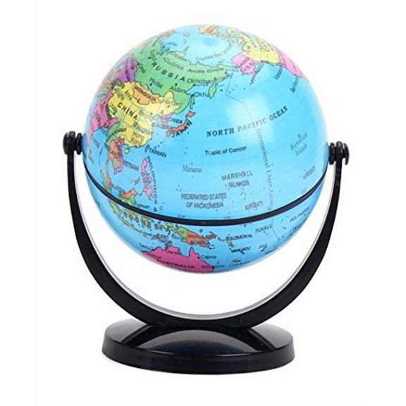 Globe Rotates 360 Around 2 Axis, Aesthetically Designed Powder Coated Arc & Base Laminated Globe Surface, Political Map, Pack Of 1