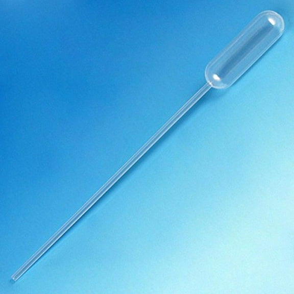Globe Scientific 136030-500 LDPE Narrow Stem Transfer Pipet, Non-Sterile, Long Stem, Standard, 155mm Length, 4.5mL Capacity (Box of 500) CA1