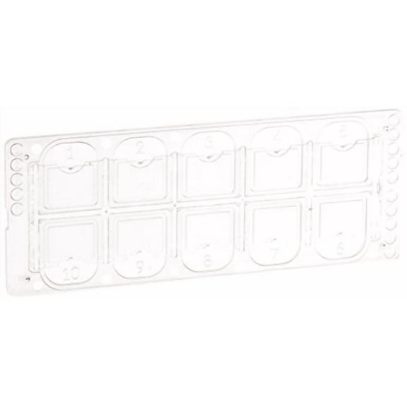 Globe Scientific 3805 Quick-Read Precision and Urinalysis Slide with Counting Circles, 10 Chamber, Pack of 100