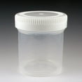 thumbnail image 1 of Globe Scientific 6525 53mm Opening Wide Mouth Tite-Rite Container with Separate White Screwcap, 90mL (3oz), PP, Graduated, Pack of 300, 1 of 1