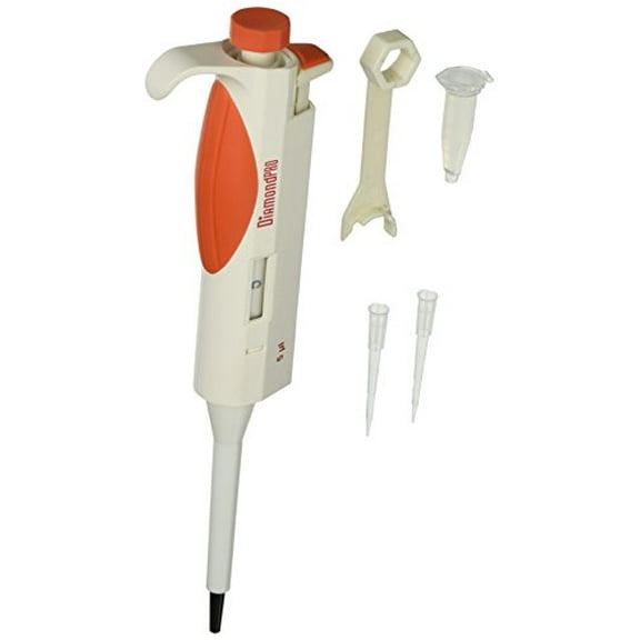 Globe Scientific Diamond PRO 3312-5 Fixed Volume Research Micropipette, 5L Volume, Pink