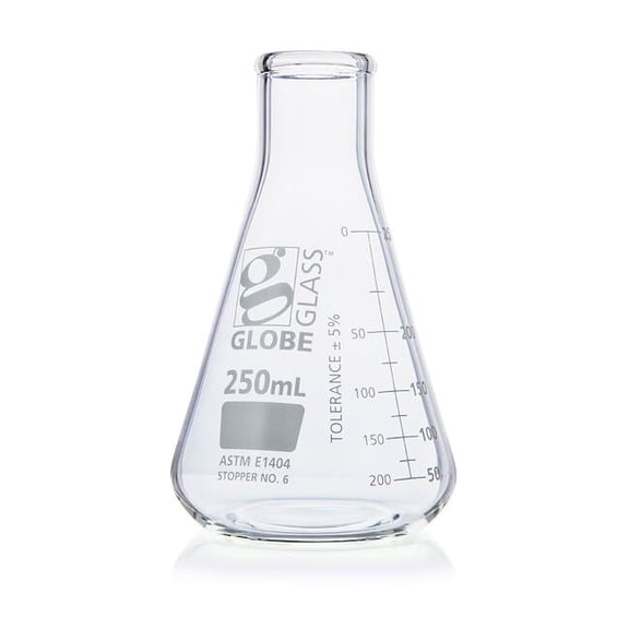 Erlenmeyer Flask,Colorless,136 mm H,PK12 8400250