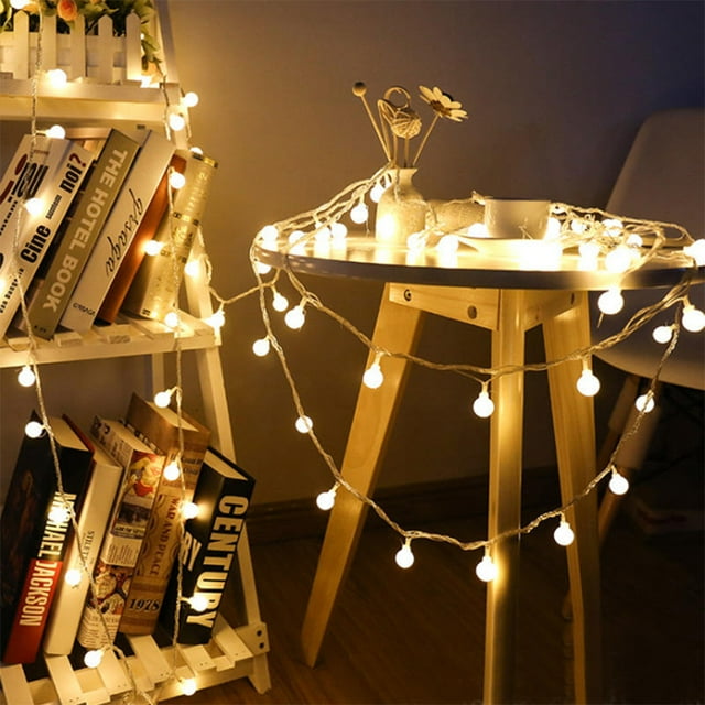 Globe String Lights 33 Feet 100 Led, Ball String Lights Indoor/Outdoor