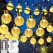 Globe String Lights Fairy Lights Battery Operated, 33ft 100LEDs Waterproof Christmas Lights 8 Modes with Remote Control & Timer for Indoor Home Balcony Outdoor Patio Party Garden Decorations