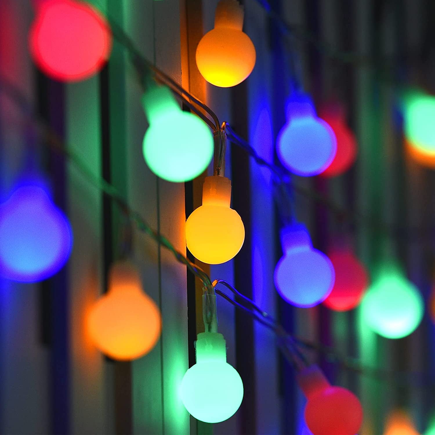 Globe String Lights Indoor Outdoor Christmas Lights 20ft 40 LED Battery