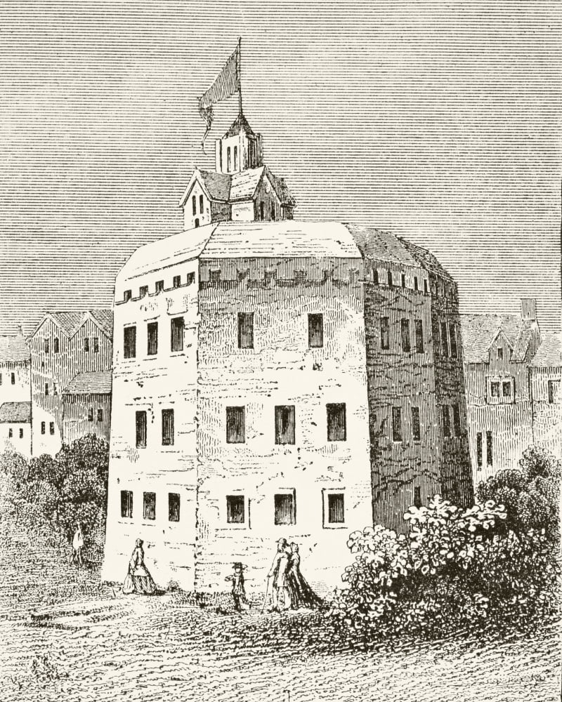 The Globe Theatre Southwark London In The 17Th Century From The National And Domestic History Of England By William Aubrey Published London Circa 1890 Canvas Art - Ken Welsh Design Pics (26 x 32)