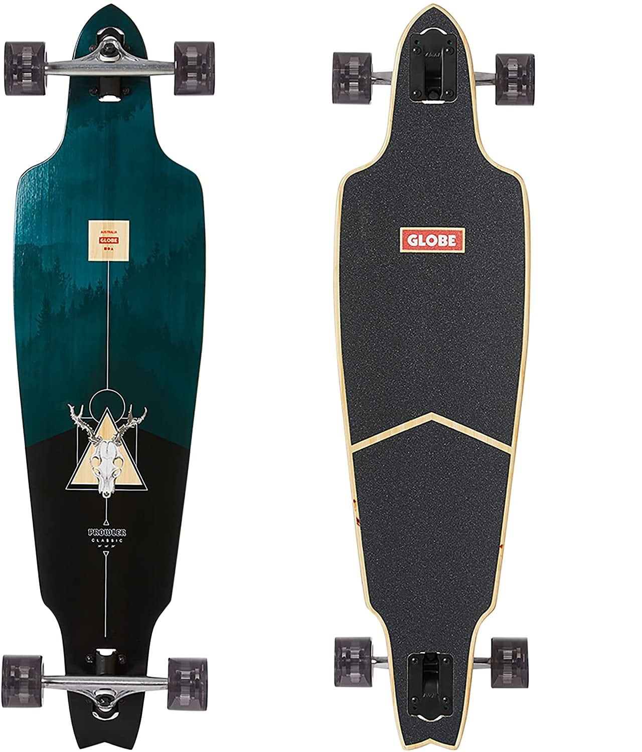 Globe Unisex Prowler Classic Longboards, Adult, Bamboo/Blue Mountains, 38 