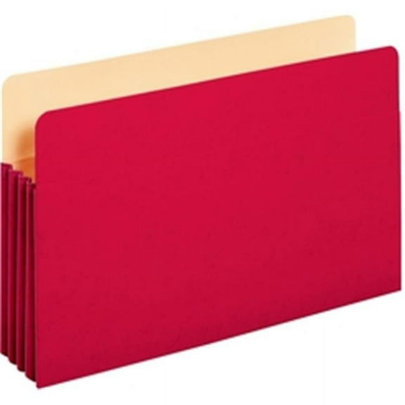 Globe-Weis 1526E RED Colored File Pockets  3.5 in   Red  Legal  25 per BX  Bulk