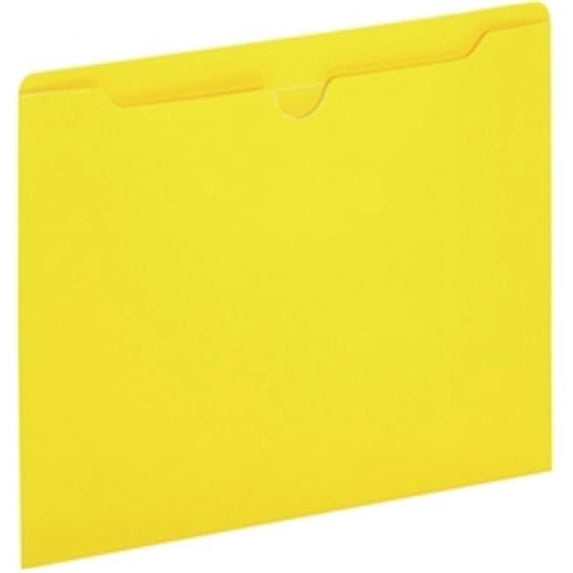 Globe-Weis B3010DTYEL Colored File Jackets Double Top Tab Flat Yellow Letter 100 per BX