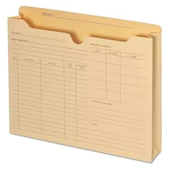 Globe-Weis B3143DT File Folder , Letter Size, Manila, Preprinted, Expands 2 inches, Reinforced Tabs, 9.5 x 11.5 inches Pack of 50