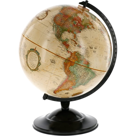 Replogle Globe With Antique Shading - Raised Relief Topographical Political Globe - Updated Country Lines - Perfect for a Classroom, Home or the Office (12" Diameter with Metal Base)