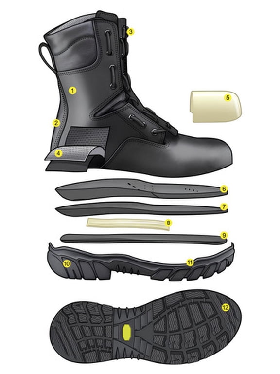 10" Station/Wildland Women's Boot Black, Size: 9.5 Narrow