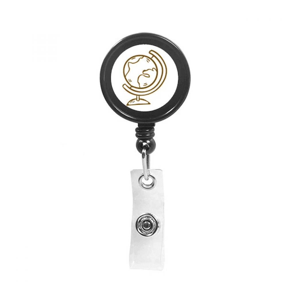 Globe World Teach Aid School Course Retractable Keychain Badge Holder ID Badge