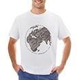 thumbnail image 1 of Globe near East Men’s Graphic T-shirt Vintage Short Sleeve Sport Tee White-globe near East XS, 1 of 5