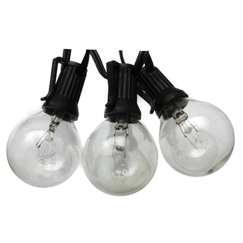 Globe string light 50ft Black - Black globe wedding lights