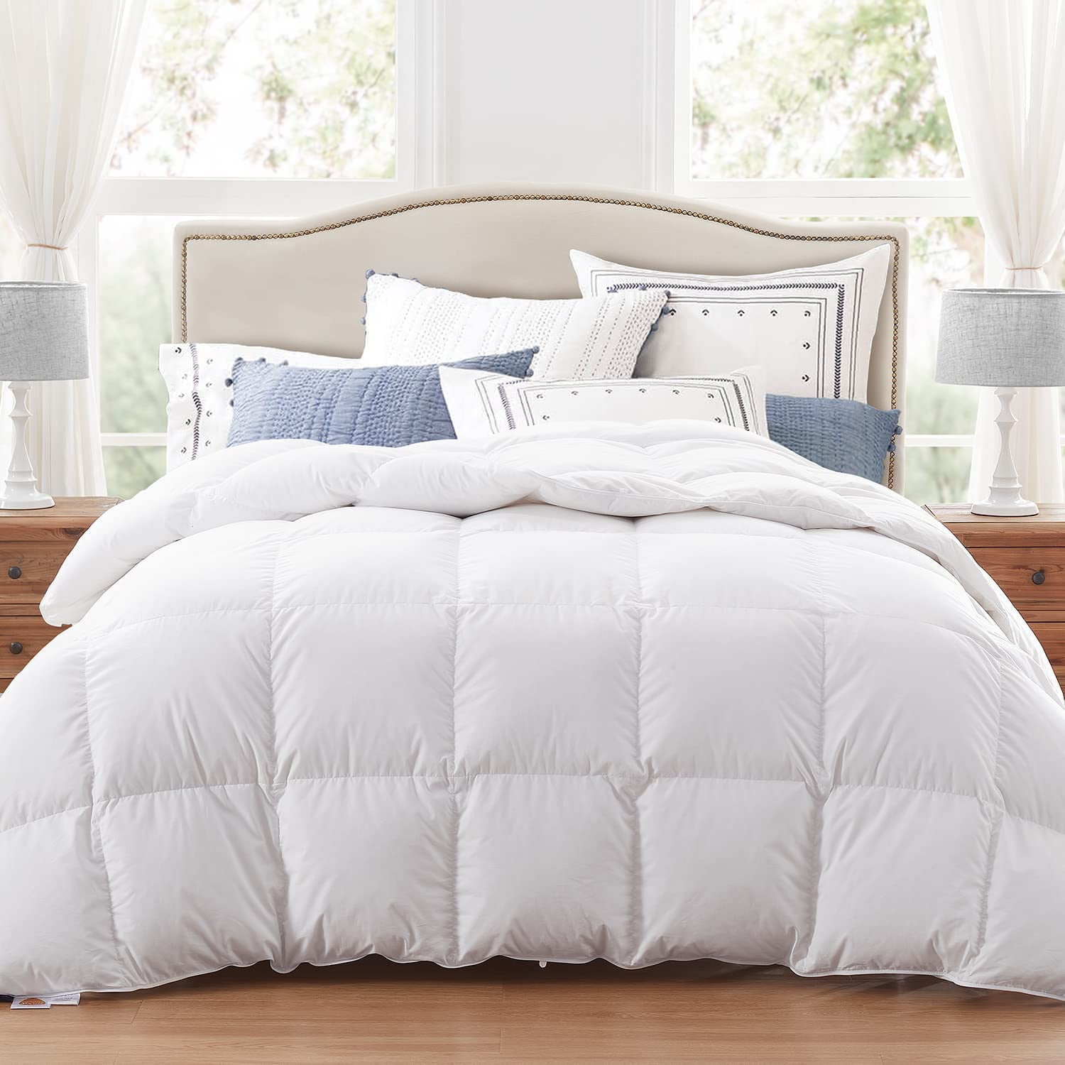 Globon Luxurious Feather Down Comforter Queen Size Fluffy Hotel