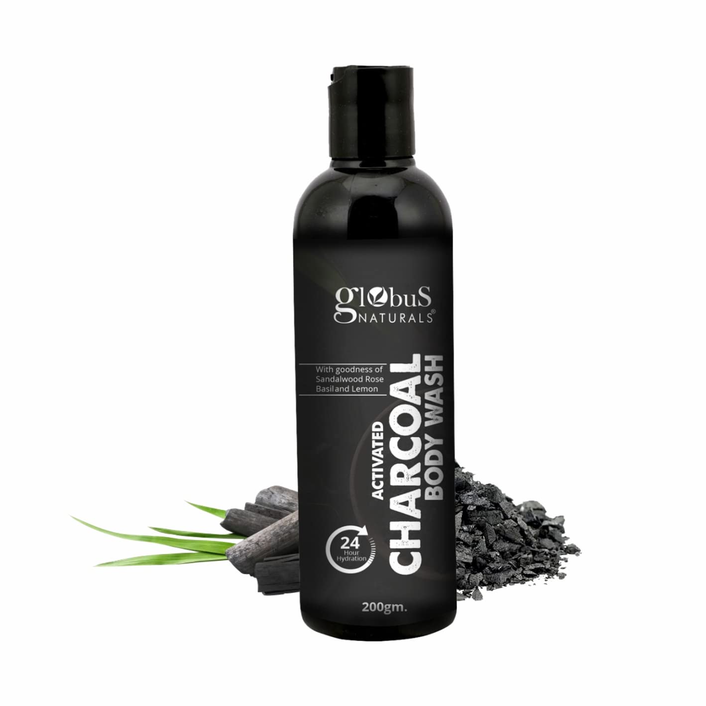 Globus Naturals Activated Charcoal Body Wash For Deep Cleansing