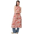thumbnail image 1 of Globus Women Halter Neck Floral Print A-Line Workwear Kurta, 1 of 6