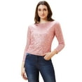 thumbnail image 1 of Globus Women Long Sleeve Sequinned Stripes Party Top, 1 of 6