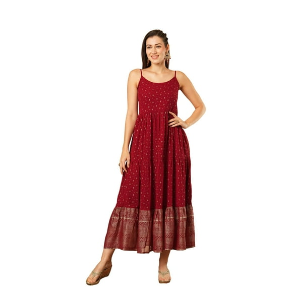 Globus Women Printed Fit & Flare Maxi Ethnic Dresses