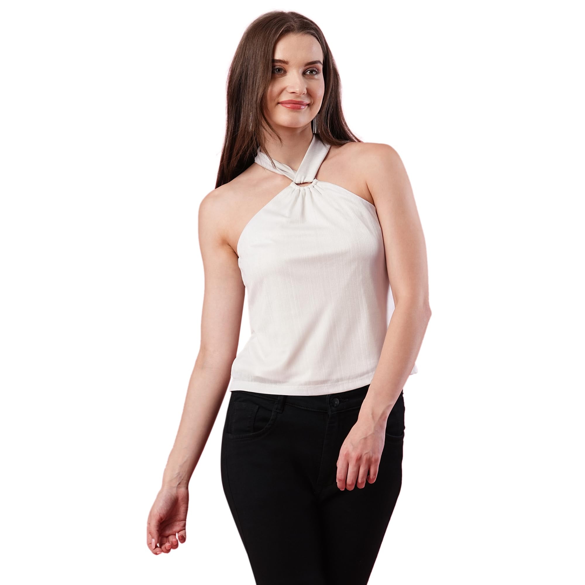 Globus Women Variegated Stripes Halter Neck Party Top - Walmart.com