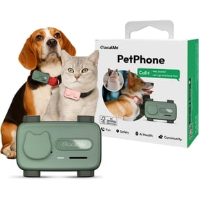 GlocalMe PetPhone GPS Pet Tracker with Two-Way Calling and Activity Monitoring, Green, 1-Month Plan