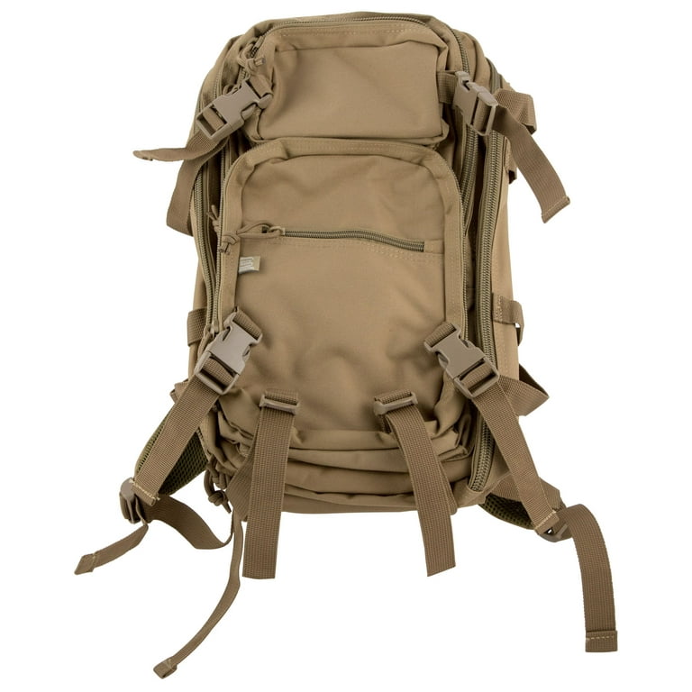 Glock AS02001 Multi Purpose Backpack 1000 Denier Polyester Coyote Brown 18 x 11 x 11 Black