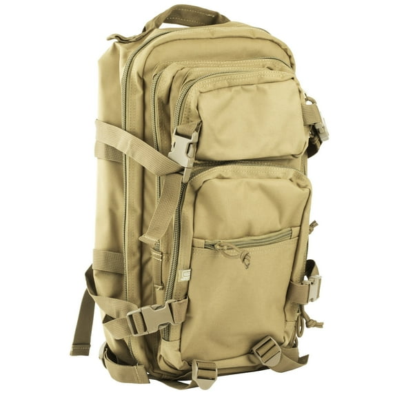 Glock AS02001 Multi-Purpose Backpack 1000 Denier Polyester Coyote Brown 18" x 11" x 11" Black