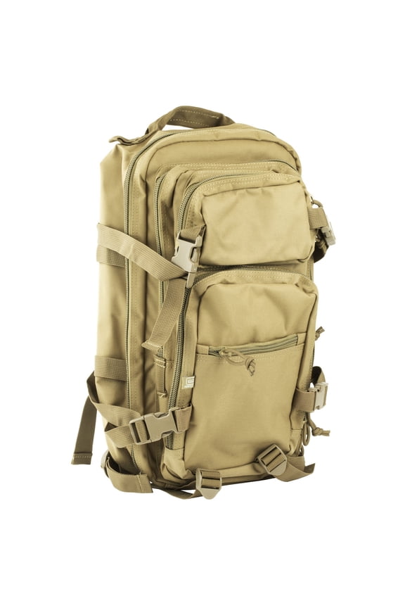 AS02001 Multi-Purpose Backpack 1000 Denier Polyester Coyote Brown 18" x 11" x 11" Black
