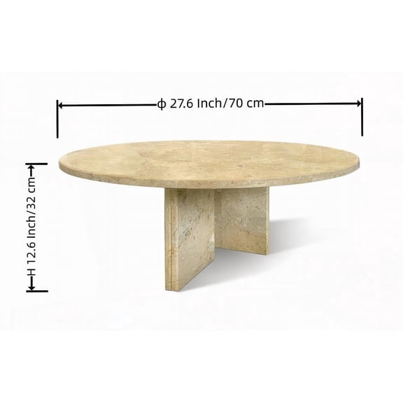 Glod Yellow Beige natural marble coffee table, 70 h32 cm