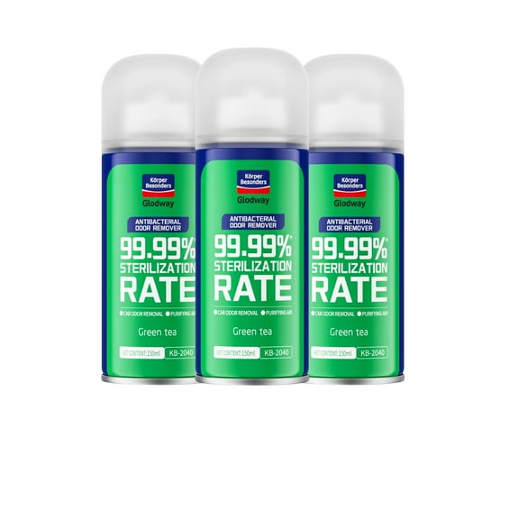 Glodway Air Fresheners,Green Tea Car Scent Remover ,Odor Eliminator Remover Spray,Car Deodorizer Fogger,Long-Lasting Scent,6 Ounce(Pack of 3+Free Scent Papper)
