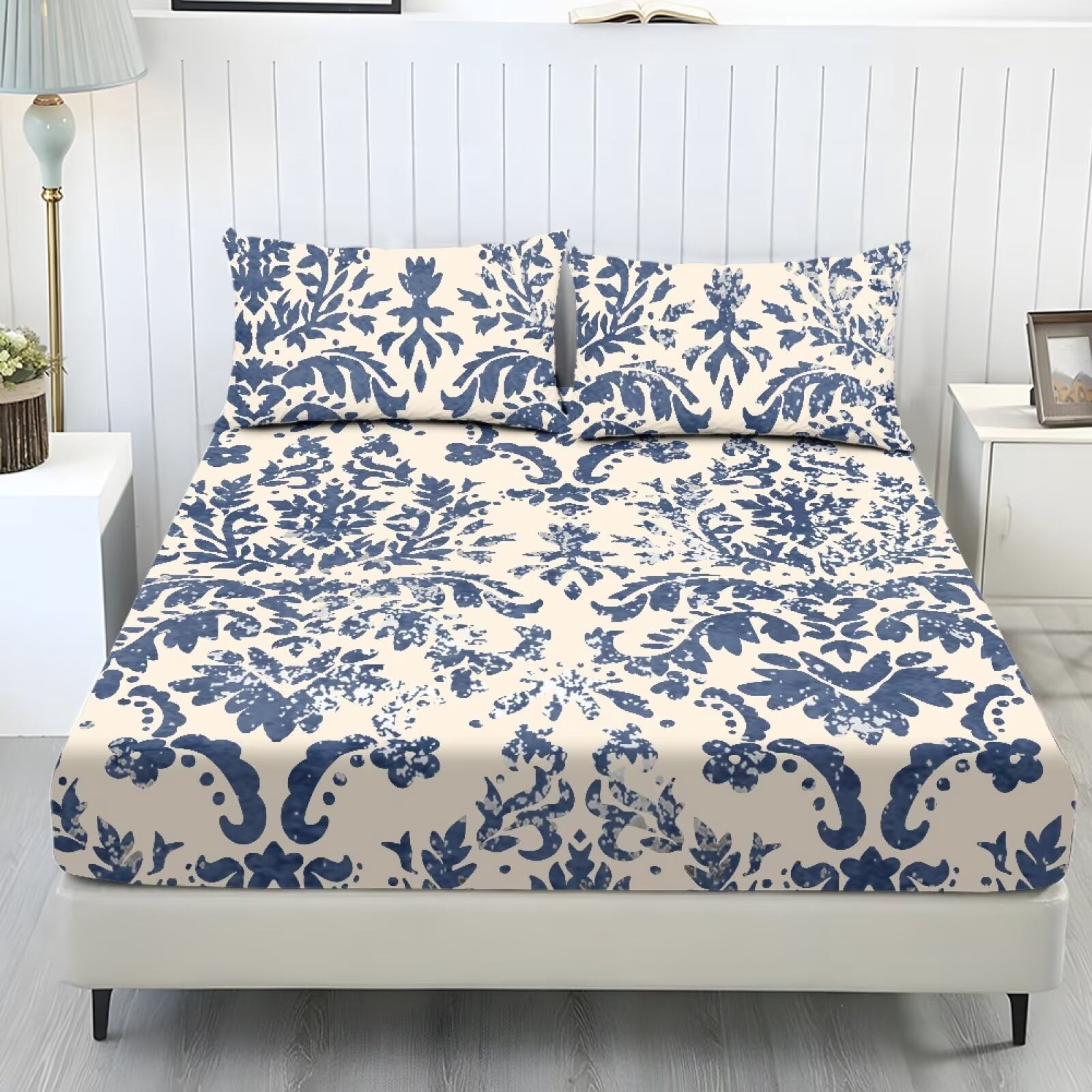 110 Rheed Pattern Glofpot 3 Piece Fitted Sheet Set, All Around Elastic Fitted Sheet, Cozy ...