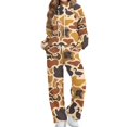 thumbnail image 1 of Glofpot Women's 2 Piece Outfits, Mock Neck Sweatsuits Loungewear Set Long Sleeve Sweatshirt, Wide Leg Sweatpants, Oversized Sweat Sets, Casual Tracksuit, Drawstring Activewear, Duck Camo Print, 1 of 8