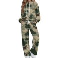 thumbnail image 1 of Glofpot Womens 2 Piece Casual Outfits, Turtleneck Sweatshirt, Lounge Set Drawstring Tracksuit & Wide Leg Sweatpants Matching Sets, Fall Activewear, Fit for Travel, Home, Hangout, Duck Hunter Print, 1 of 8