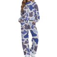 thumbnail image 1 of Glofpot Womens Casual Tracksuit, Turtleneck Sweatshirt & Wide Leg Pants Women Two Piece Set, Plus Size Sweat Shirt & High Waist Pants, Drawstring Jogging Set, for Casual Travel, Duck Camo Hunter, 1 of 7