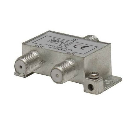 Glomex Boat 2-Way AV Splitter V9147 | Aviara Silver Aluminum