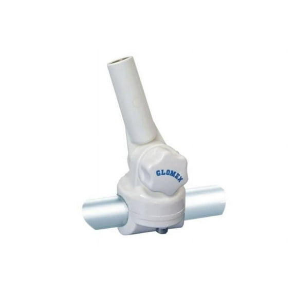 Glomex RA134FME Nylon Rail Mount 7/8" to 1" Railing with Cable Slot RG-8X Coax Cables 5/8"-24 Thread