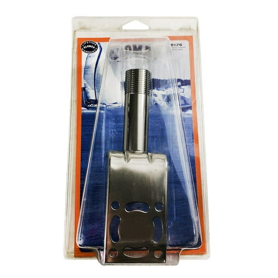 Glomex V9176 8" Stainless Steel Masthead L Bracket, 1" - 14 Thread - Blister Packed