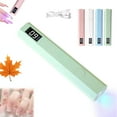 thumbnail image 1 of Glonailstickers Finger Nails Uv Light, Glo Nail Stickers Kit with UV Light, Portable Mini Nail Lamp, Handheld UV Light for Gel Nails, 400mah Rechargeable, LED Display (Green), 1 of 8