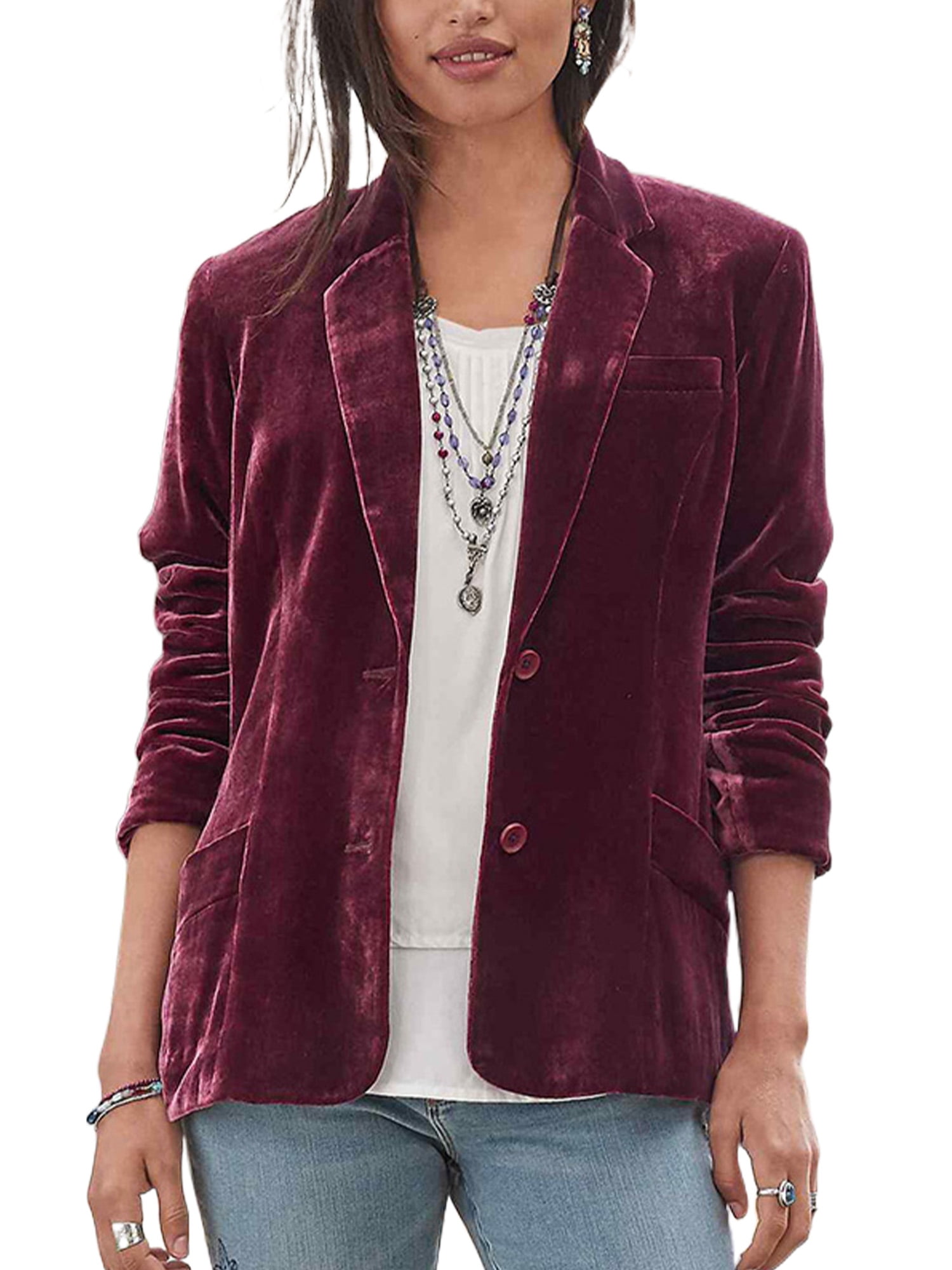 Glonme Cardigan Blazers for Women Slim Fit Holiday Blazer Suit Open
